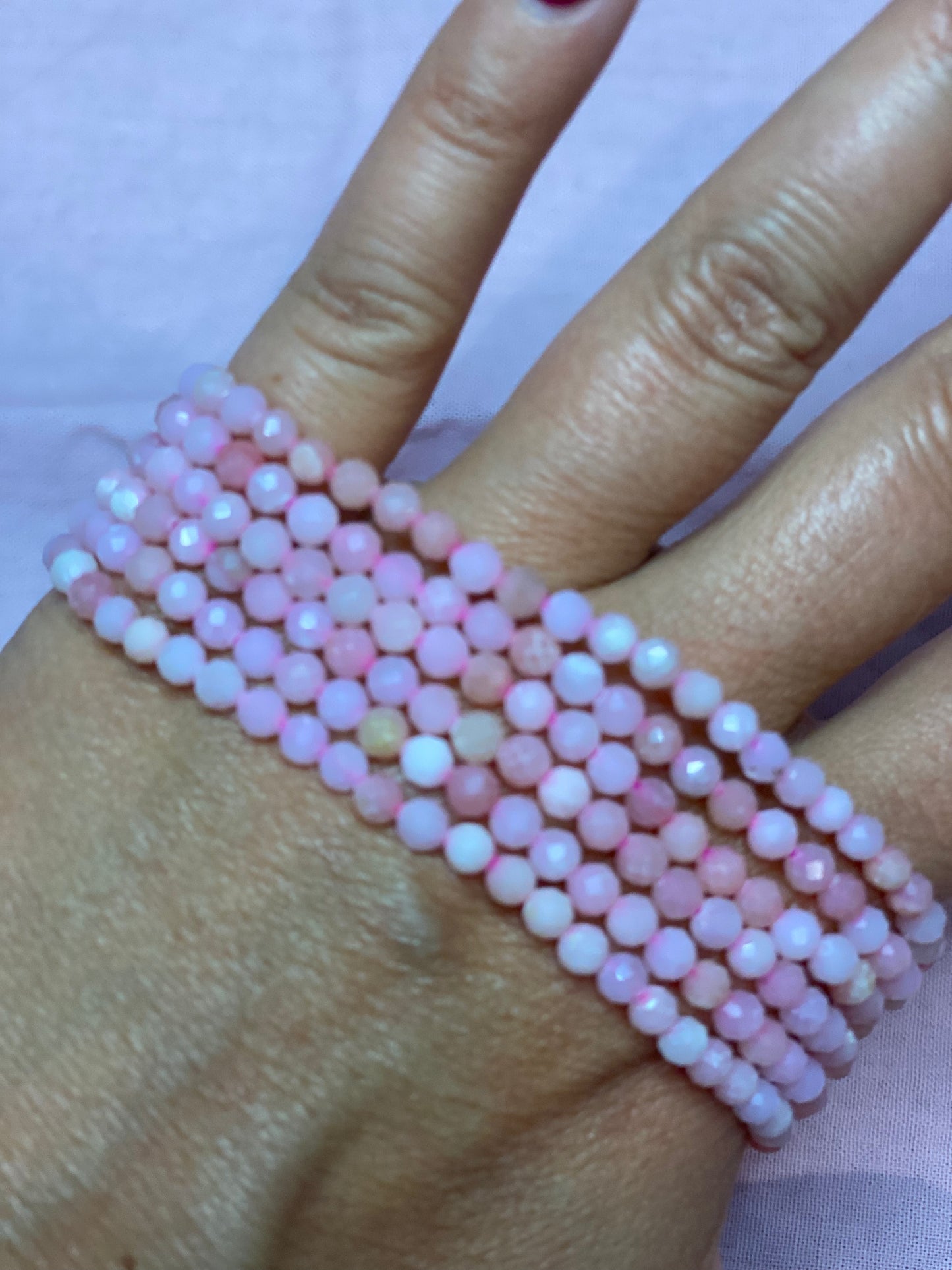 Pink Opal Stretchy Bracelet - Love, Healing & Emotional Renewal