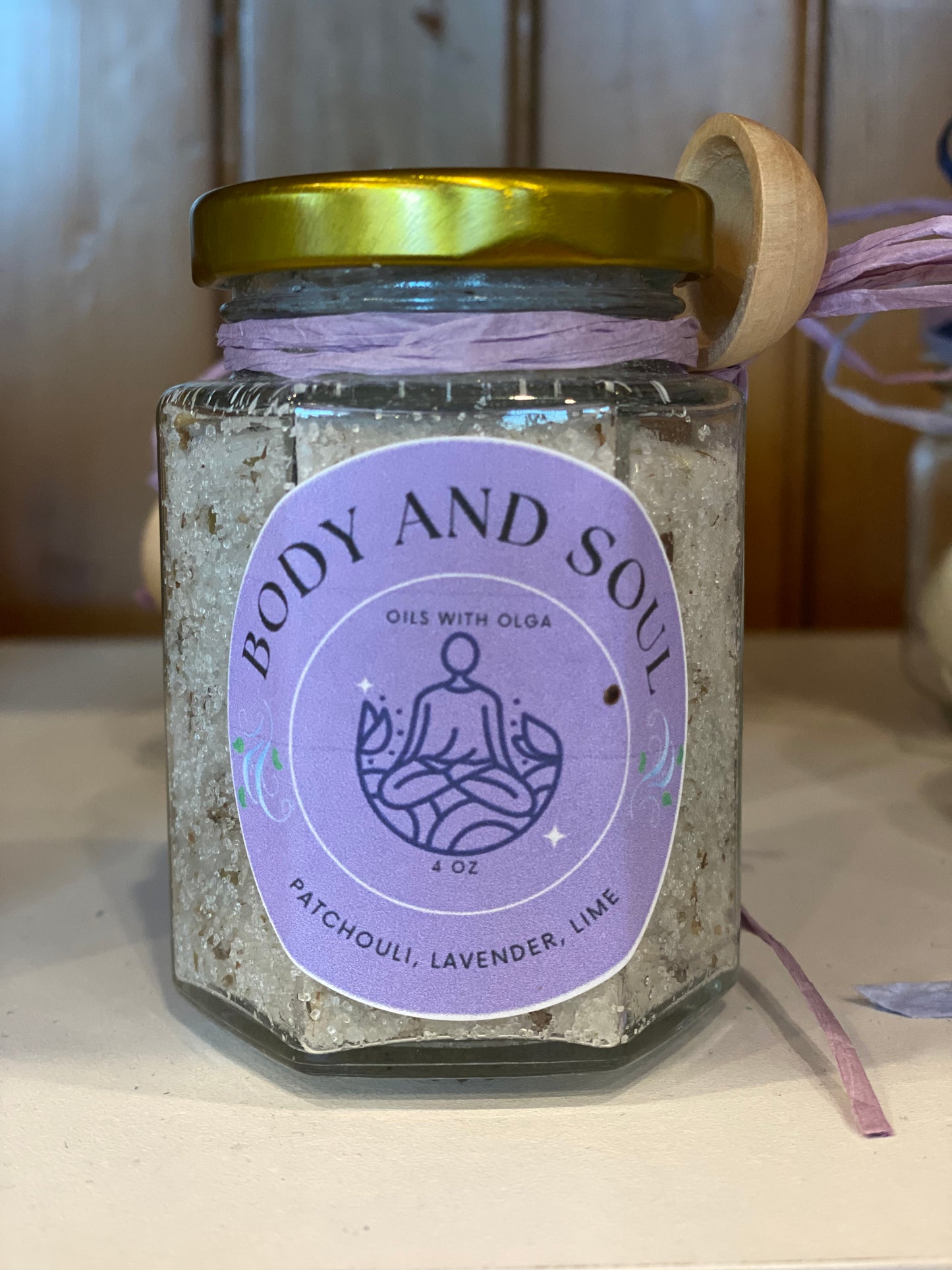 Bath Salt- Patchouli, lavender and lime