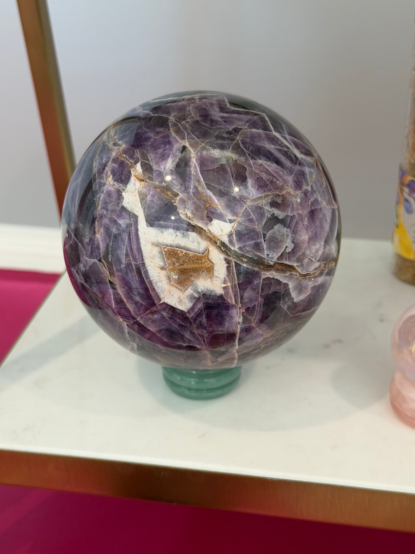 Chevron Amethyst Sphere – Brazilian Amethyst Crystal