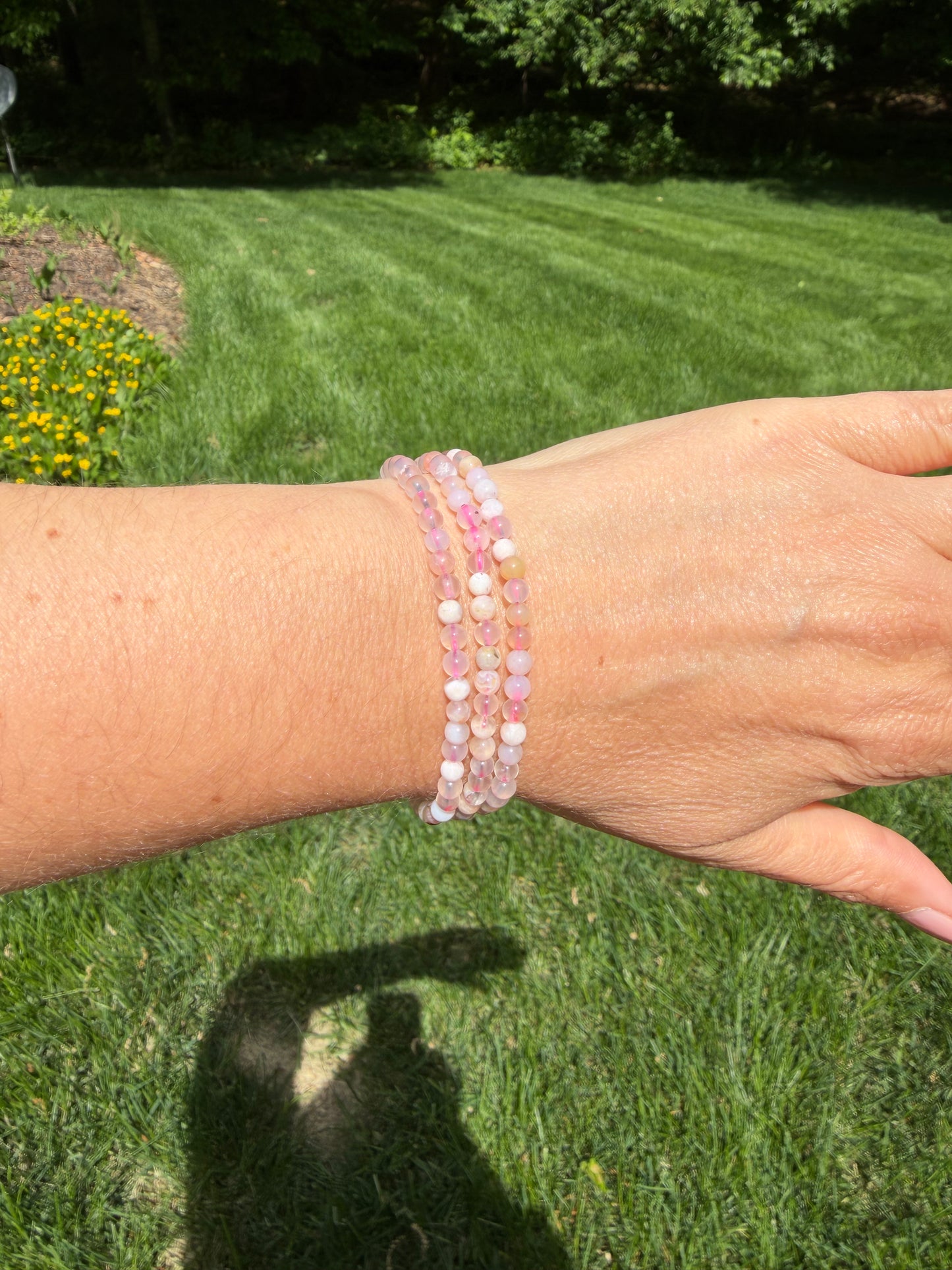 Flower Agate Stretchy Bracelet - Growth, Nurturing & New Beginnings