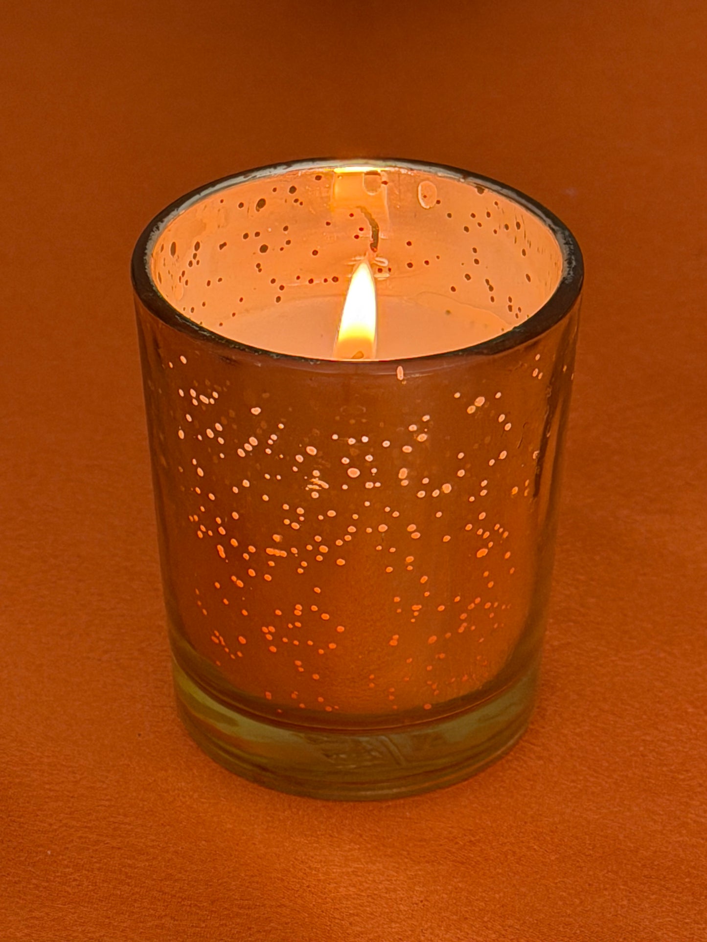 Gold Metallic Glass Votive Candle (unscented)