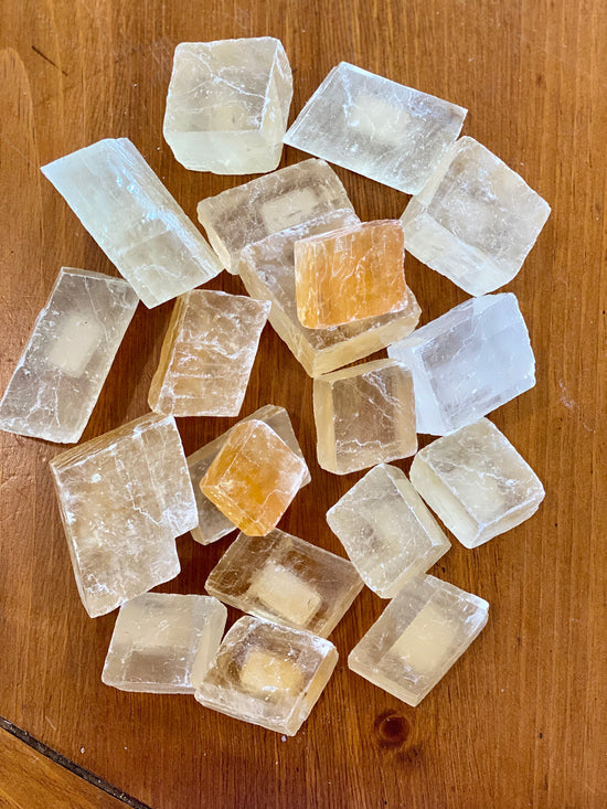 Honey Calcite Cubes