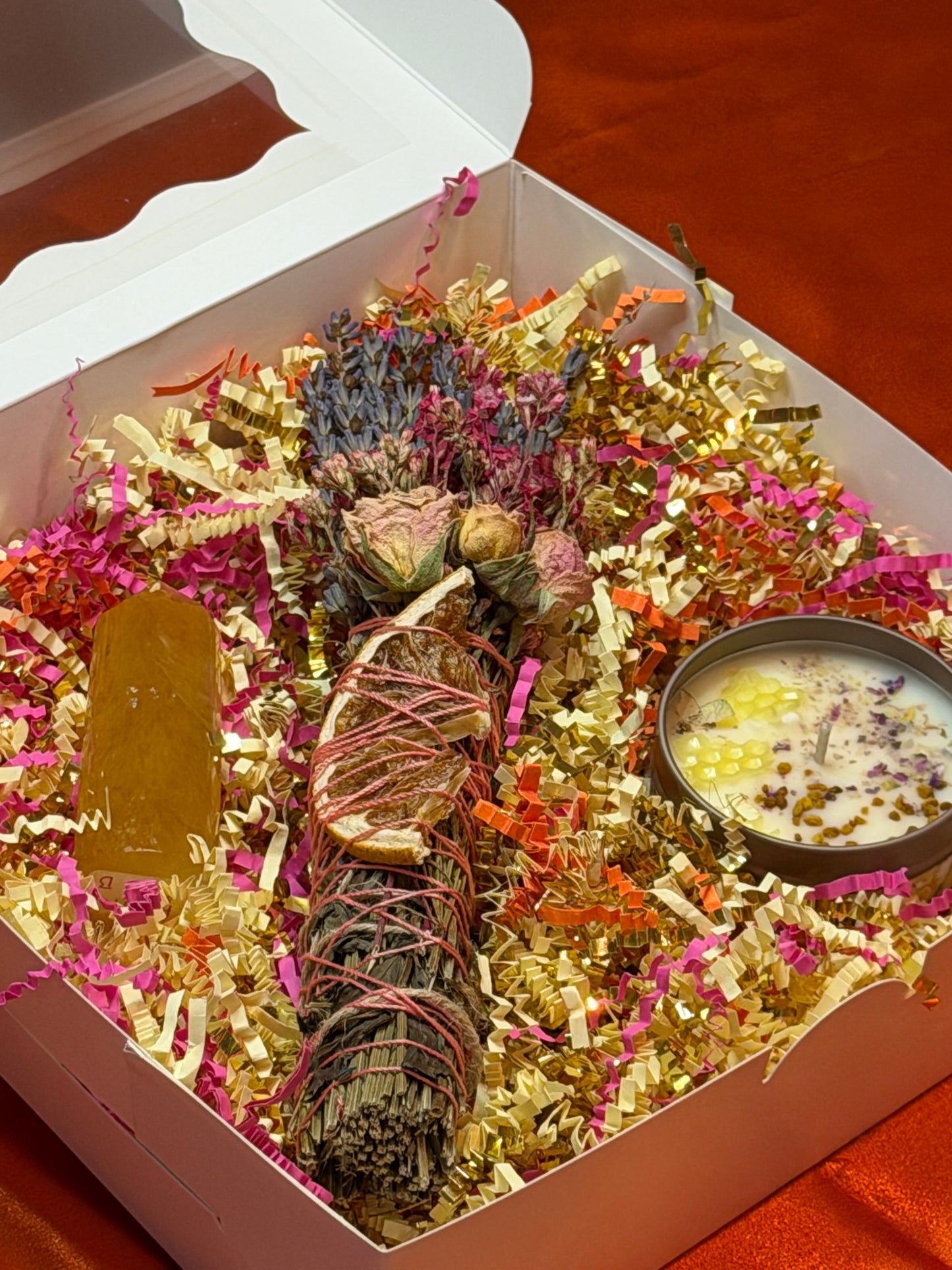 Grapefruit, Lavender & Rose Smudge Stick – Citrus Energy Clearing Bundle