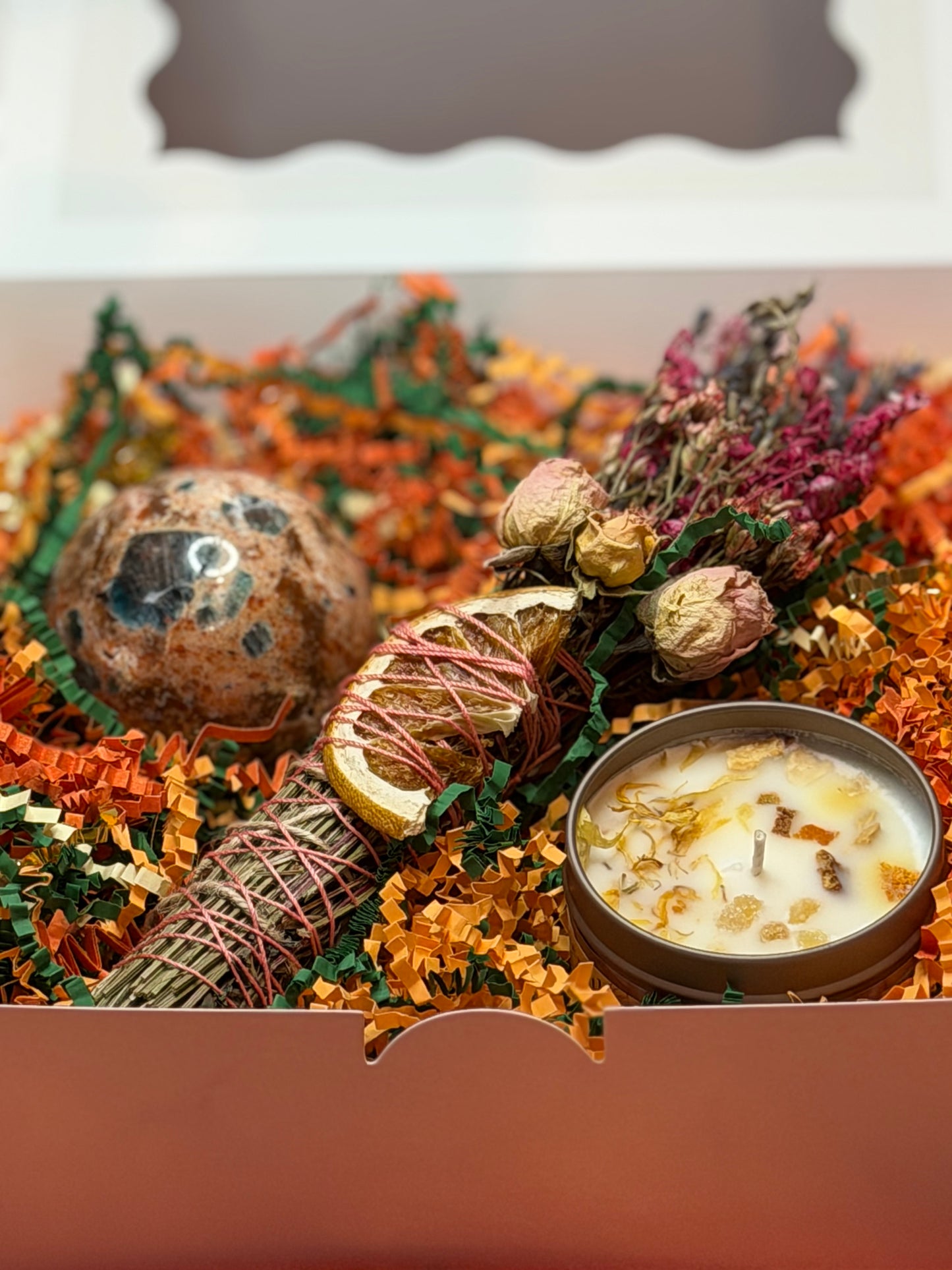 Grapefruit, Lavender & Rose Smudge Stick – Citrus Energy Clearing Bundle