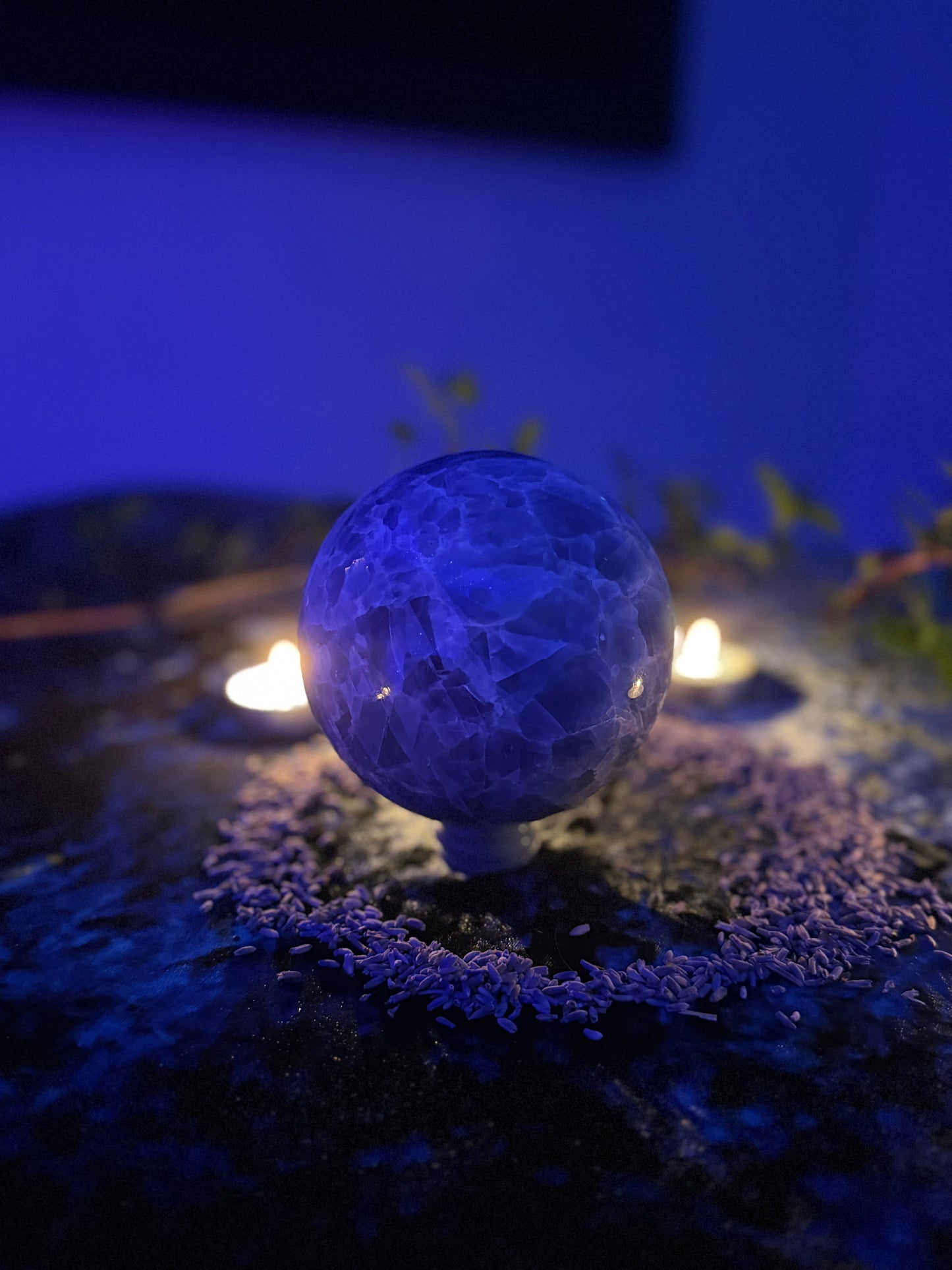 Blue Calcite Sphere