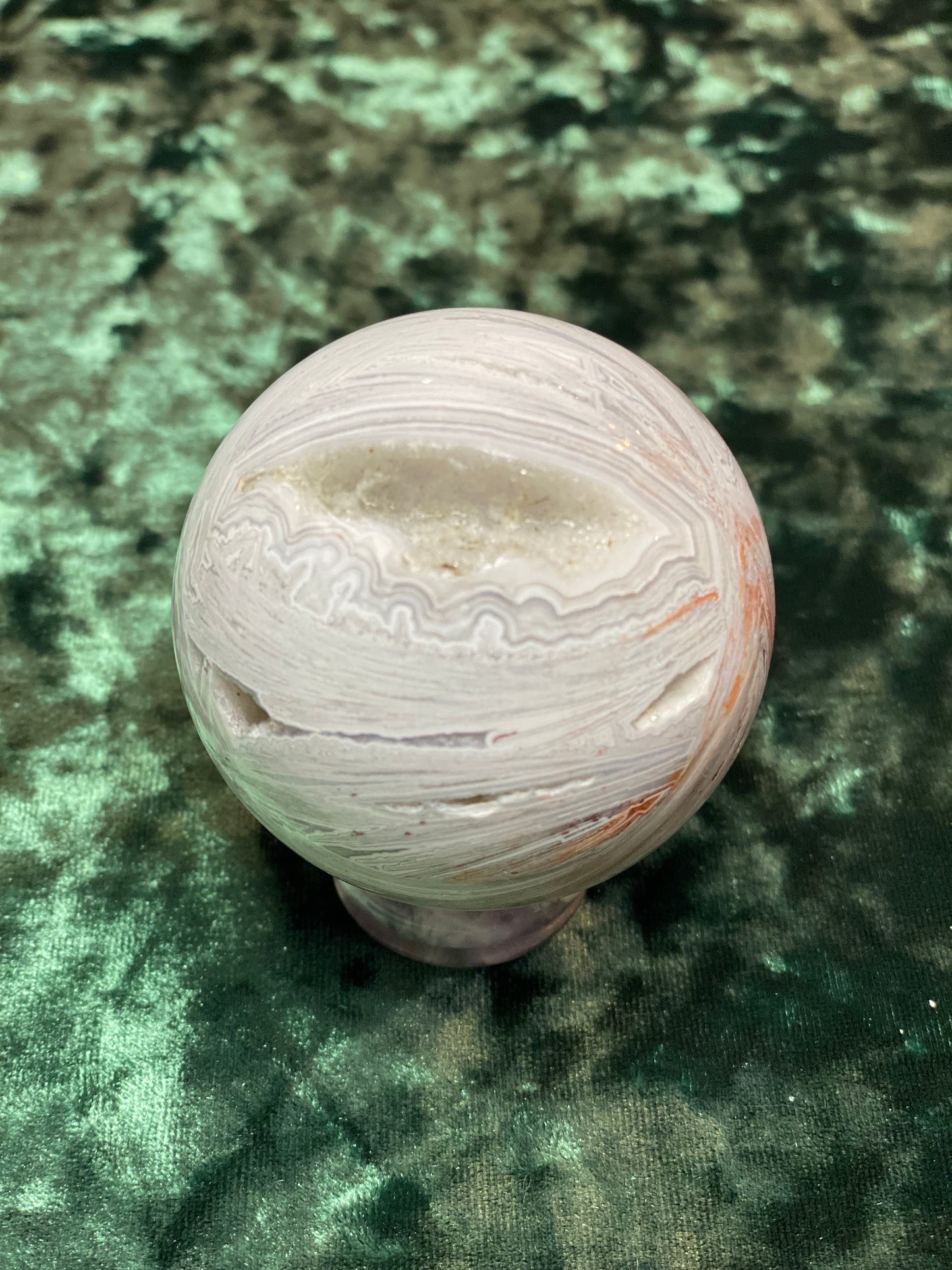 Mexican White Crazy Lace Agate Sphere