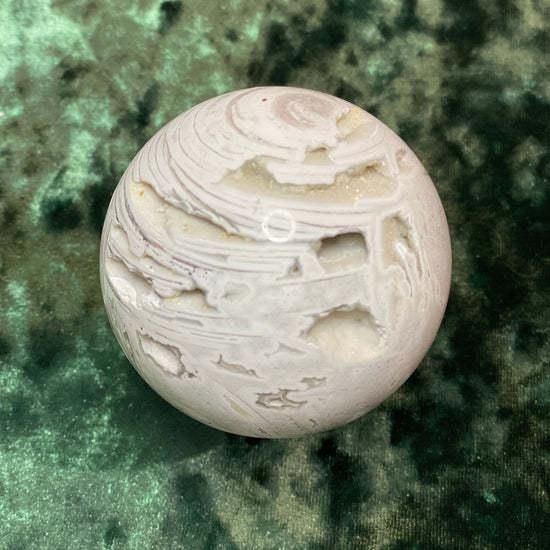 Mexican White Crazy Lace Agate Sphere