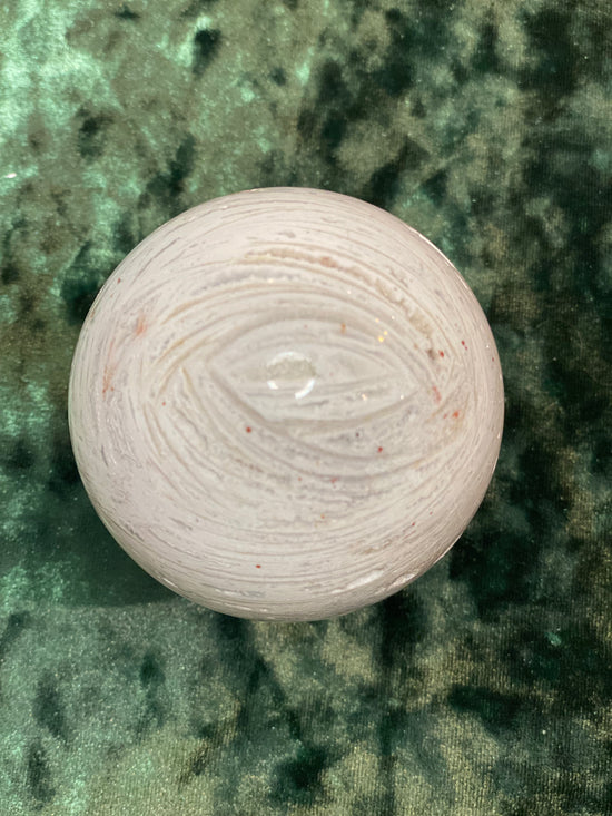 Mexican White Crazy Lace Agate Sphere