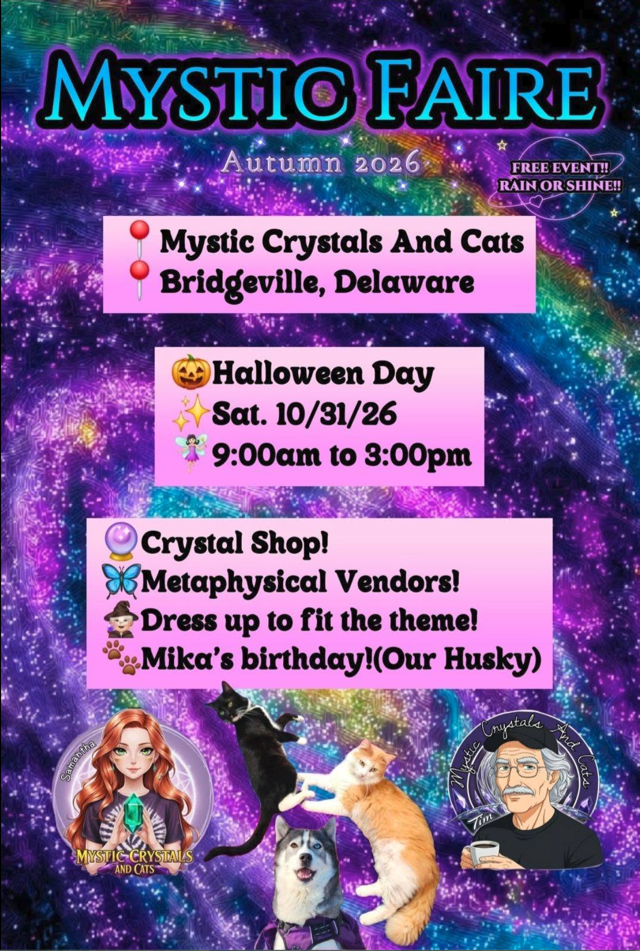 Mystic Faire- Saturday 9am-3pm
