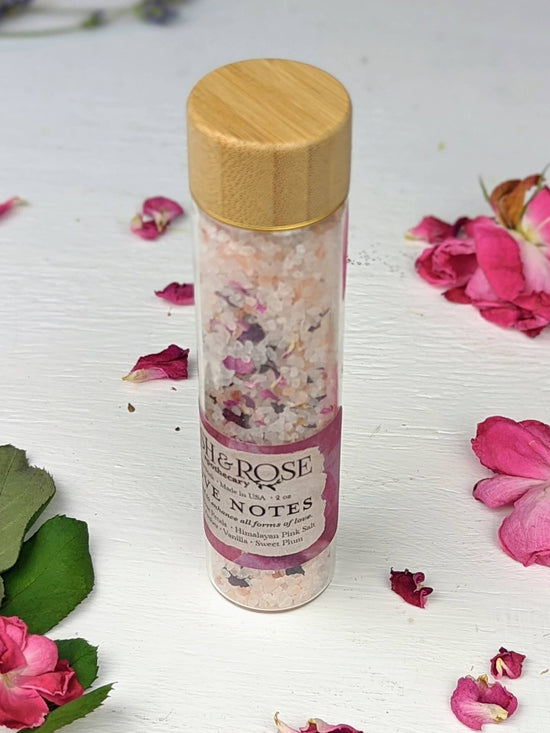 Love Note Himalayan Pink Salt Rose Petal Test Tube Bath Soak