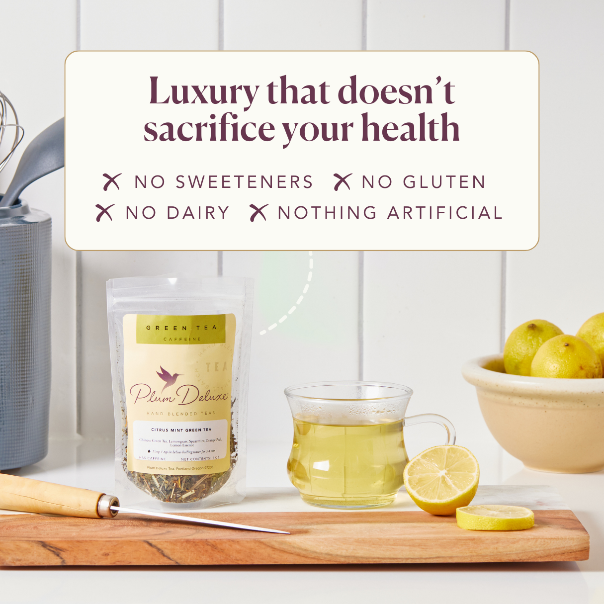 Tranquil Peach Herbal Tea | Caffeine-Free Loose Leaf Rooibos Tea