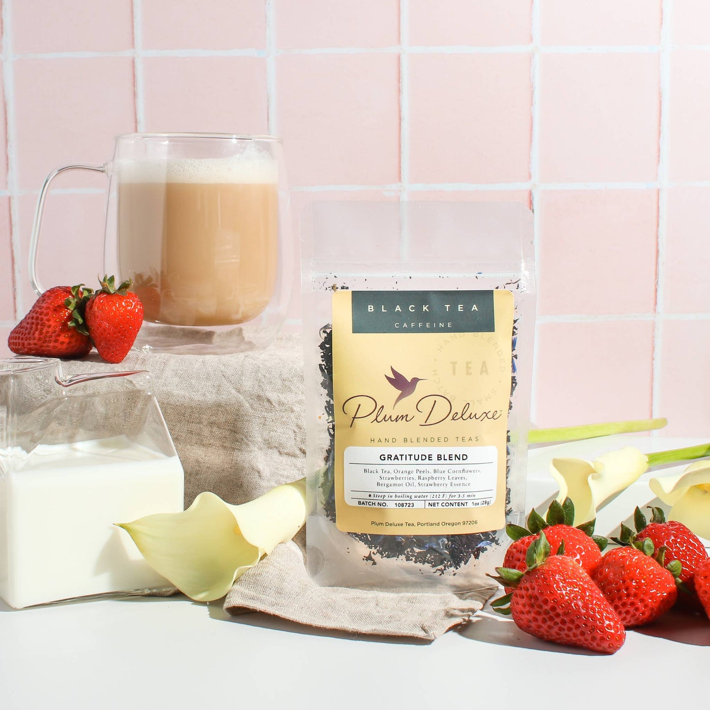 Gratitude Earl Grey Tea | Strawberry Vanilla Loose Leaf Black Tea