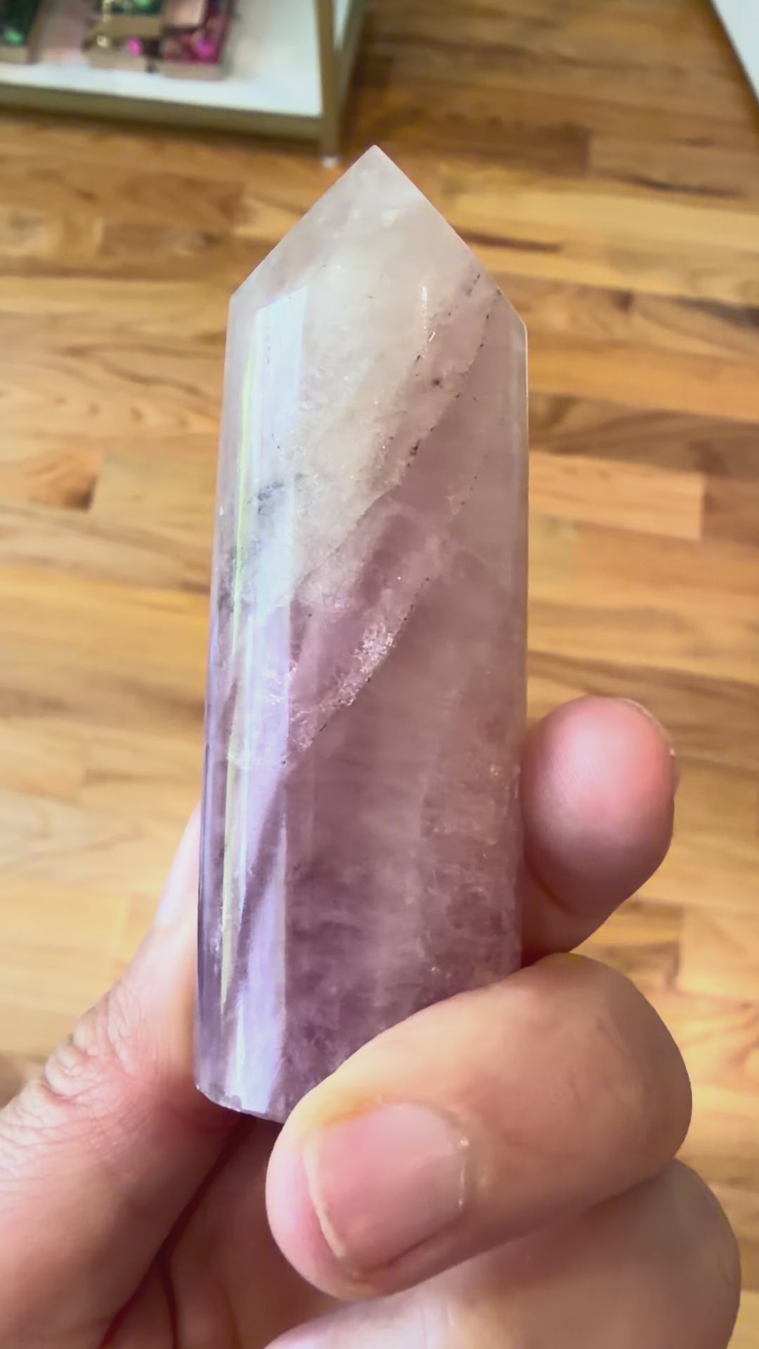 Load and play video in Gallery viewer, Magenta Fluorite Cylinders Tower
