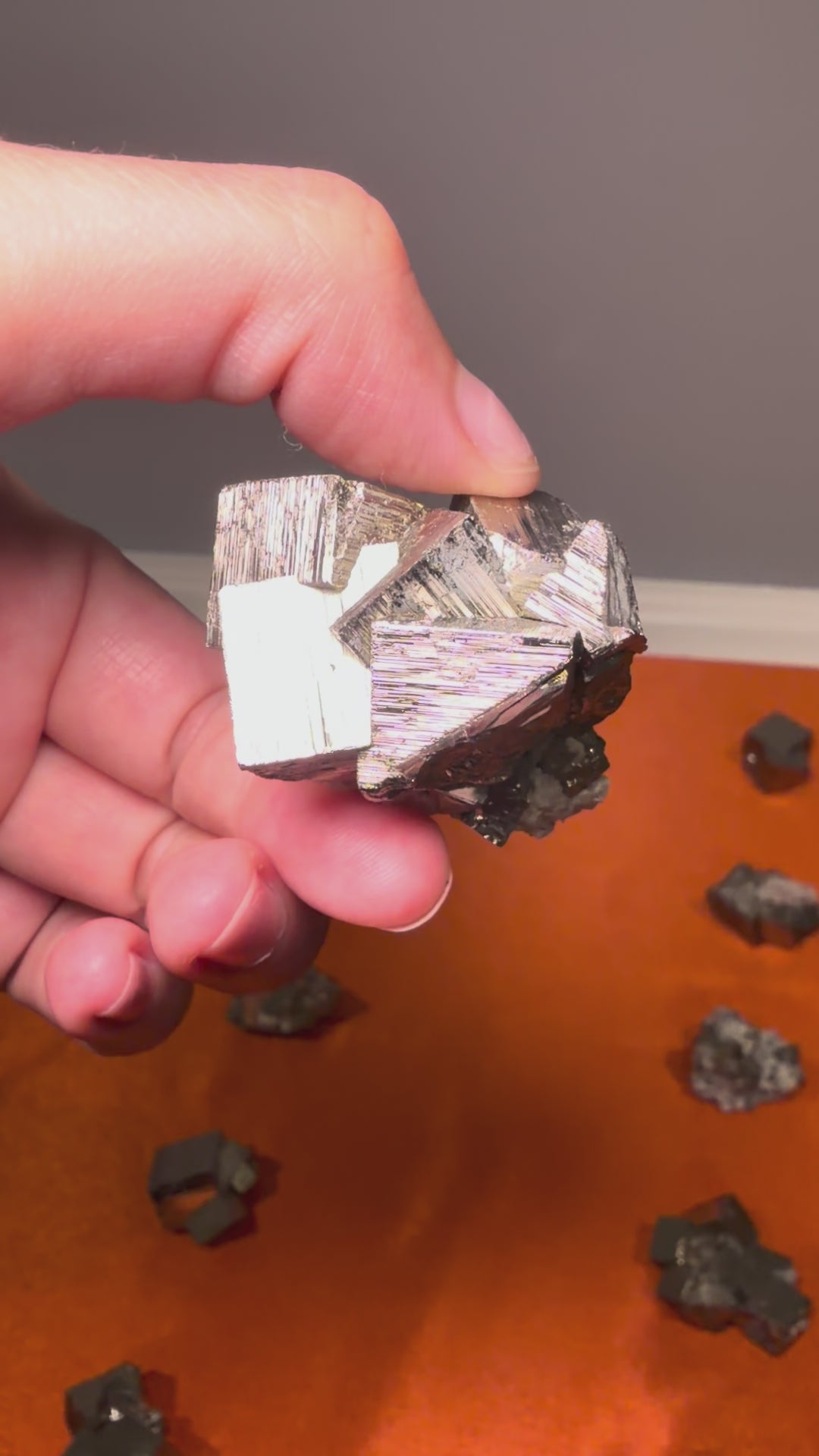 Load and play video in Gallery viewer, Pyrite Cubes &amp;amp; Clusters | Natural Pyrite Specimens
