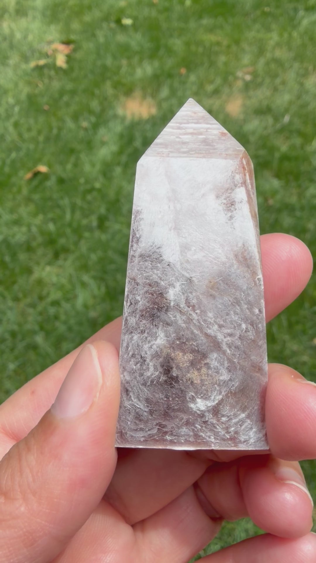 Load and play video in Gallery viewer, Lepidolite Purple Mica Obelisk
