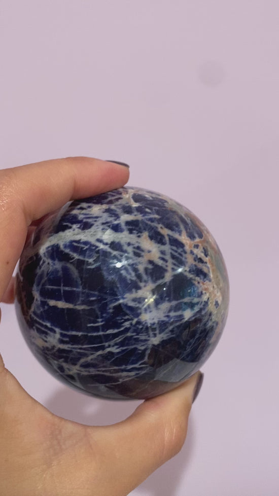 Load and play video in Gallery viewer, Sodalite Sphere
