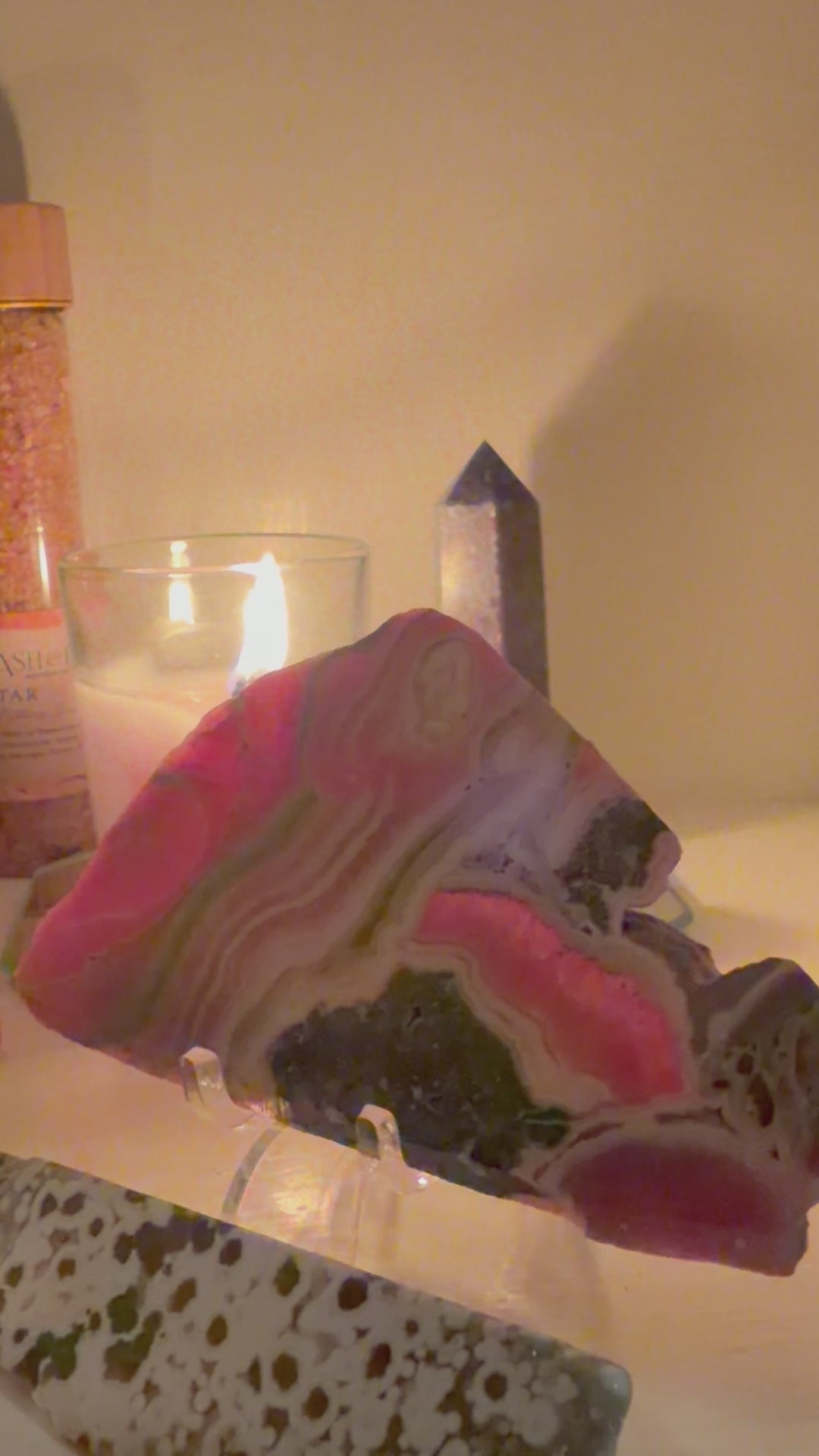 Load and play video in Gallery viewer, Rhodochrosite Slabs (Argentina)

