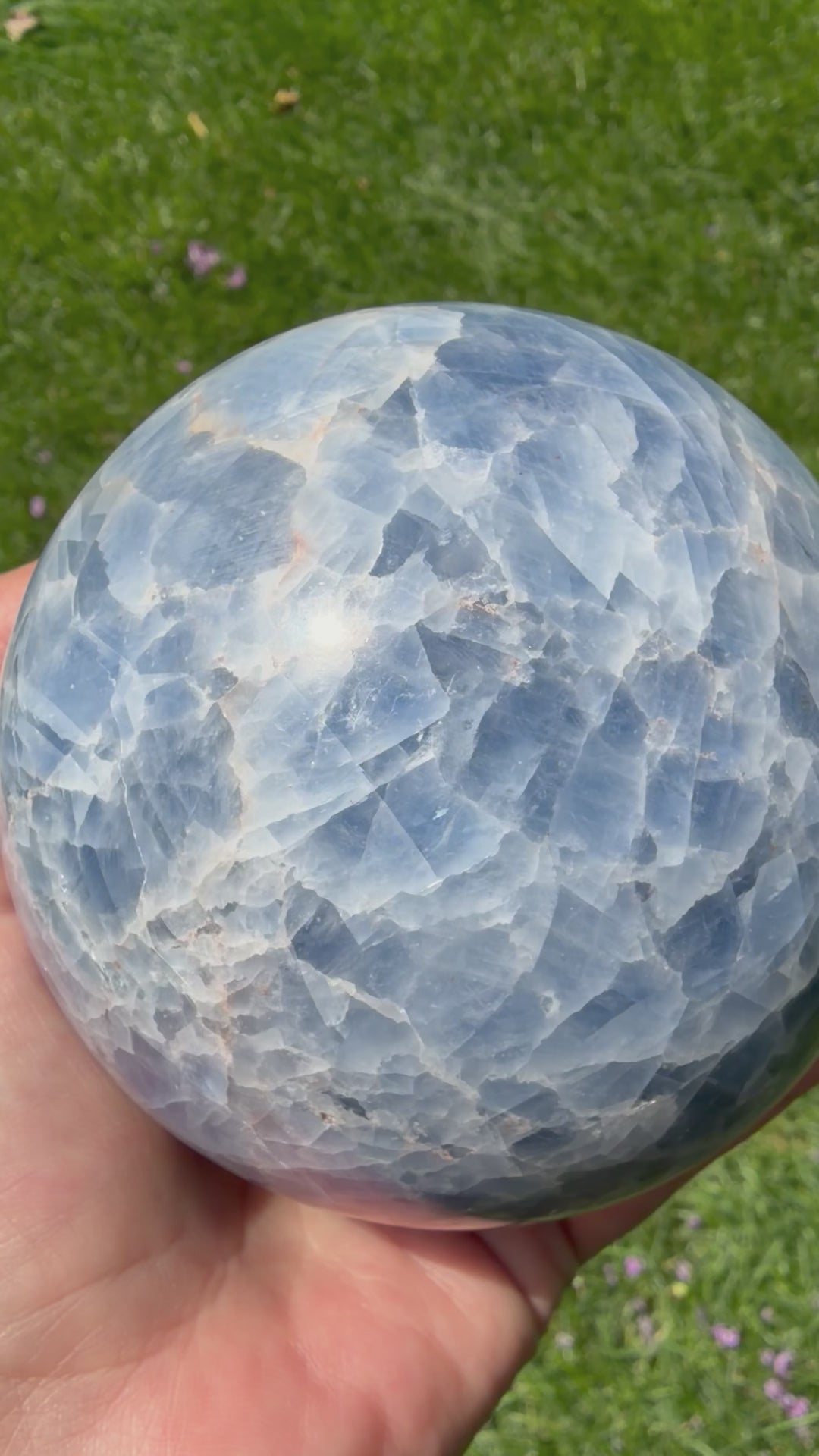Load and play video in Gallery viewer, Blue Calcite Sphere

