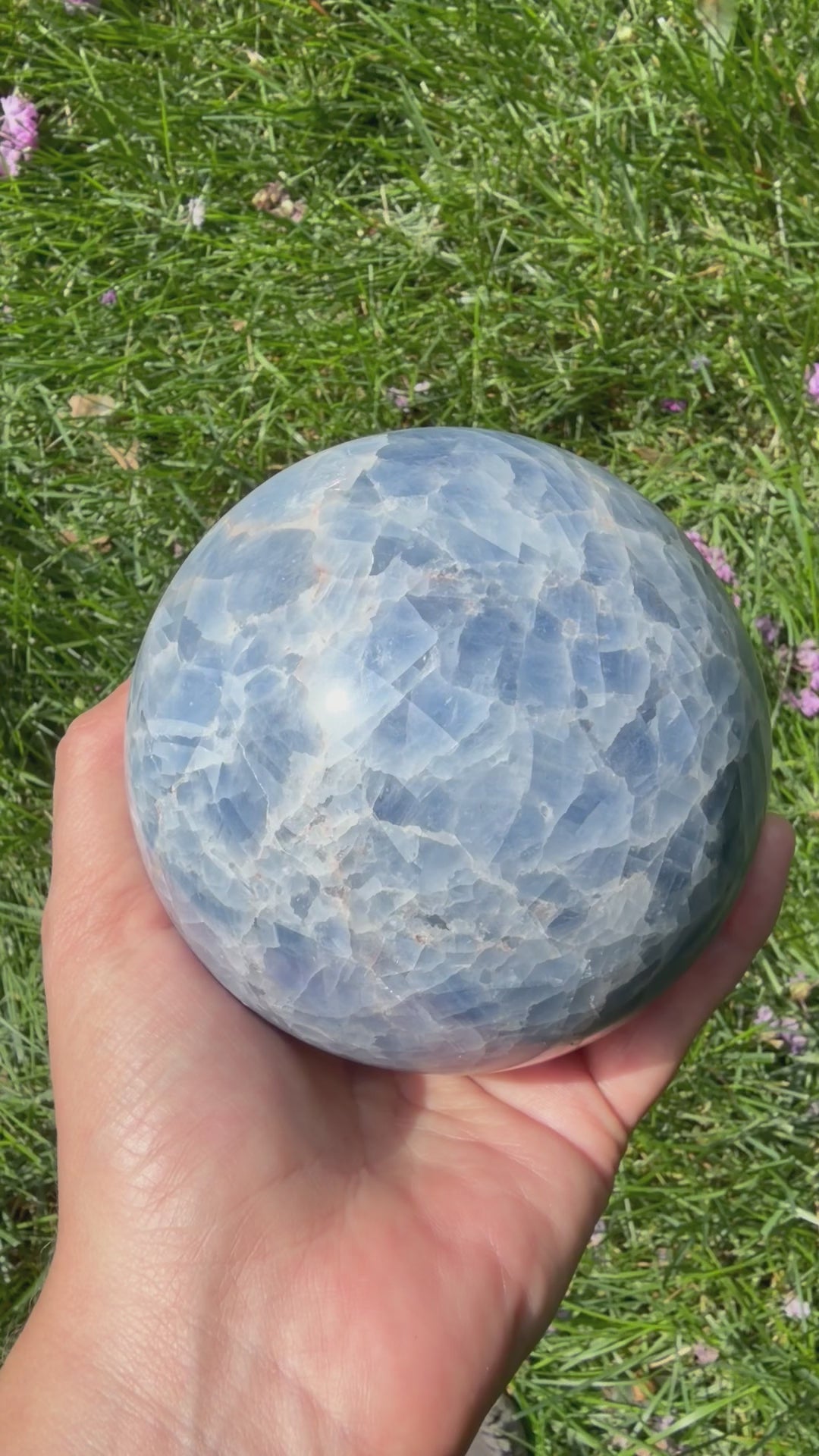 Load and play video in Gallery viewer, Blue Calcite Sphere
