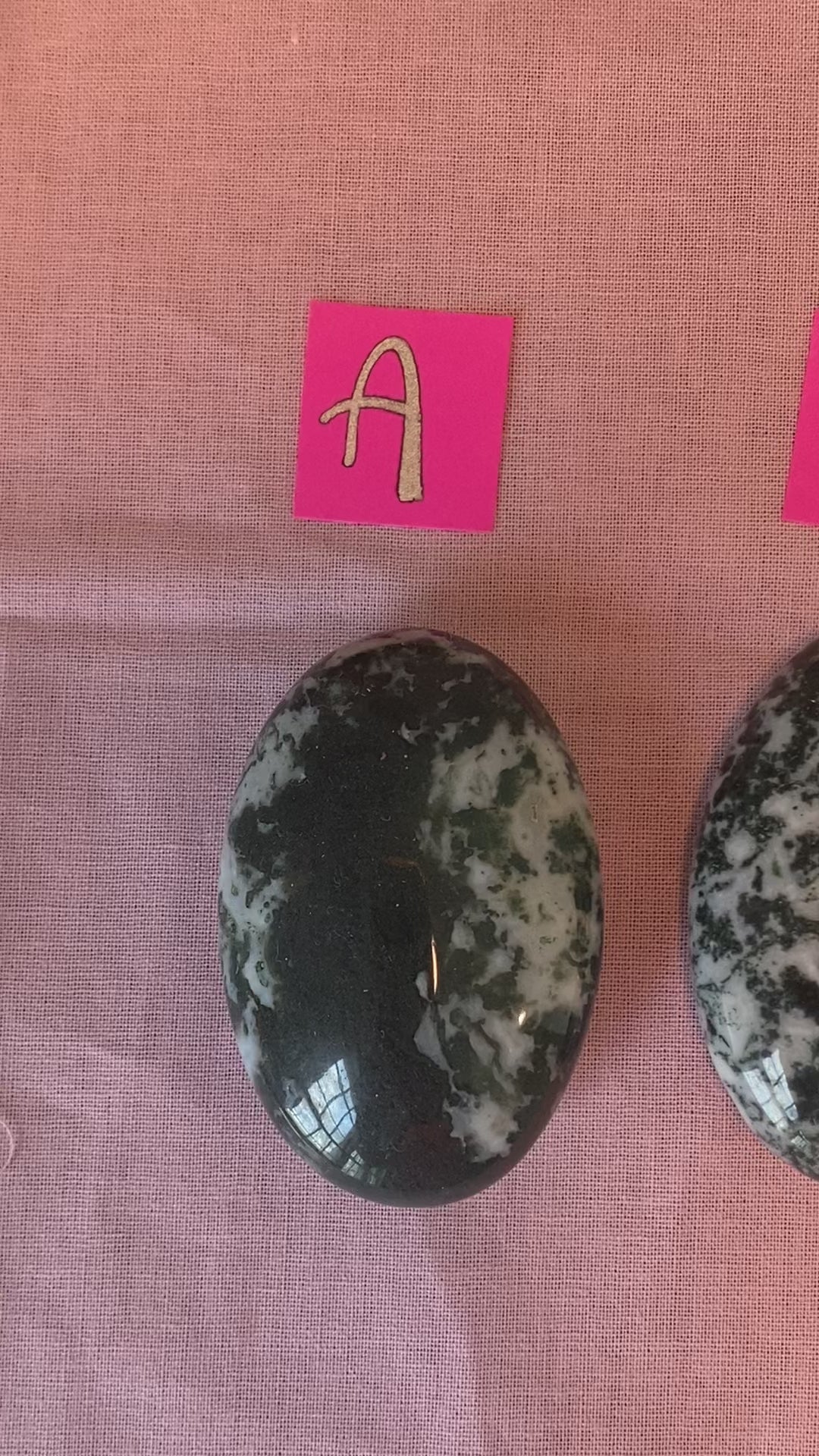 Load and play video in Gallery viewer, Moss Agate Palm Stone
