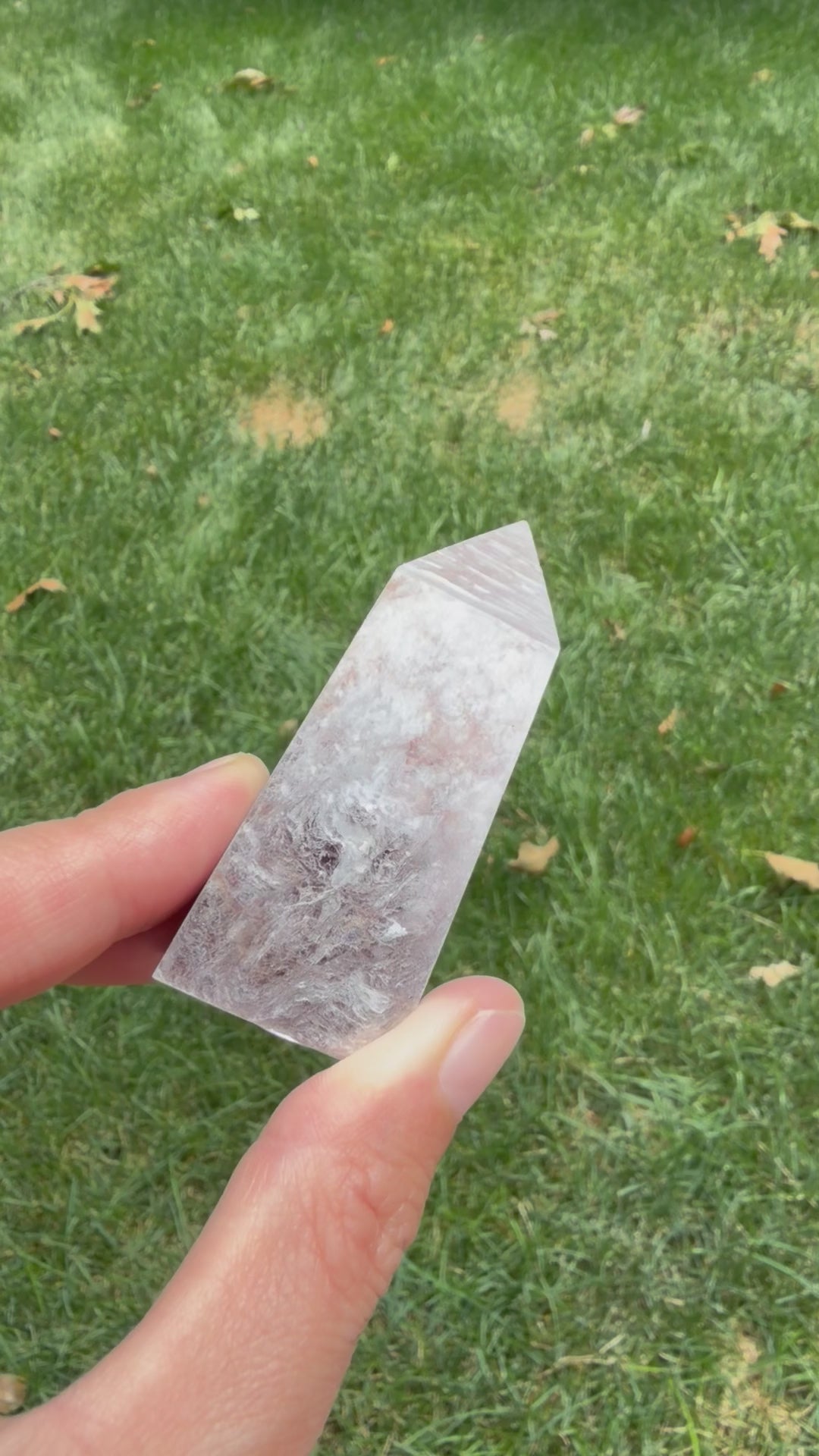 Load and play video in Gallery viewer, Lepidolite Purple Mica Obelisk
