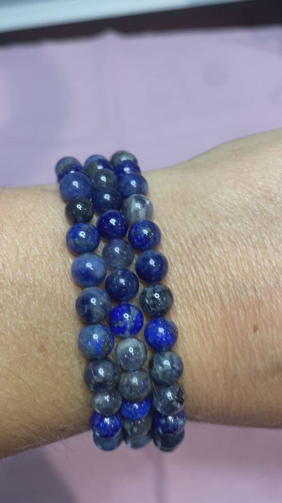 Load and play video in Gallery viewer, Third Eye Stretchy Bracelet - Intuition, Insight &amp;amp; Spiritual Clarity
