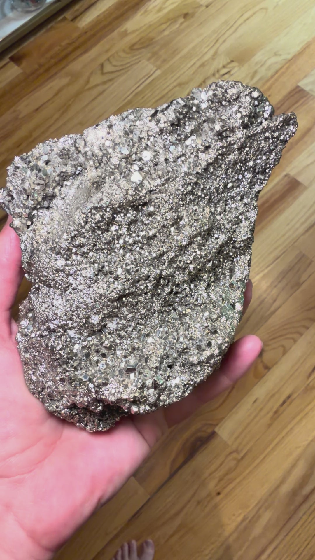 Load and play video in Gallery viewer, Pyrite Power Stone- Large Raw Statement Specimen
