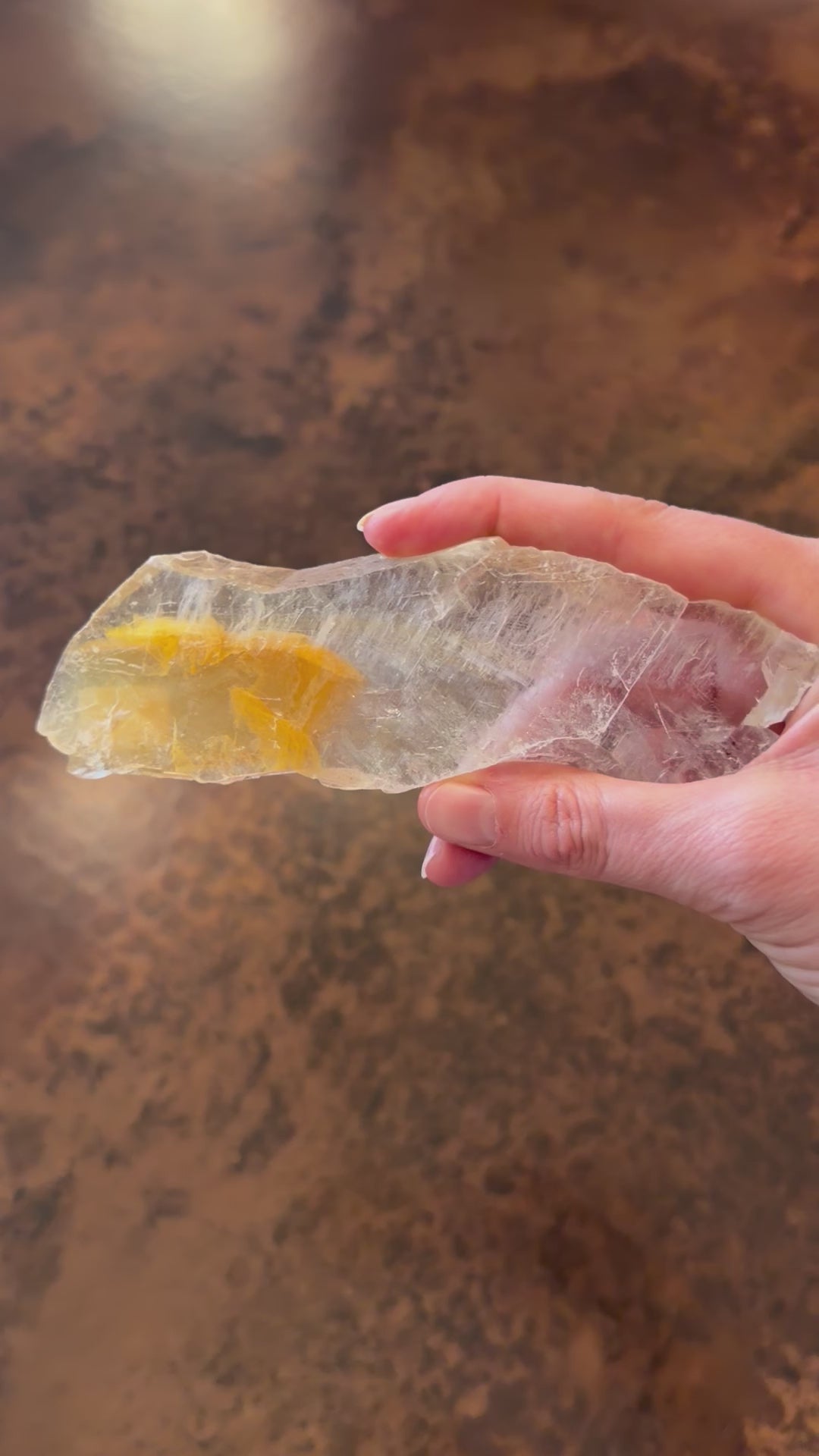 Natural Golden Phantom Selenite from Utah. NEW ARRIVAL!