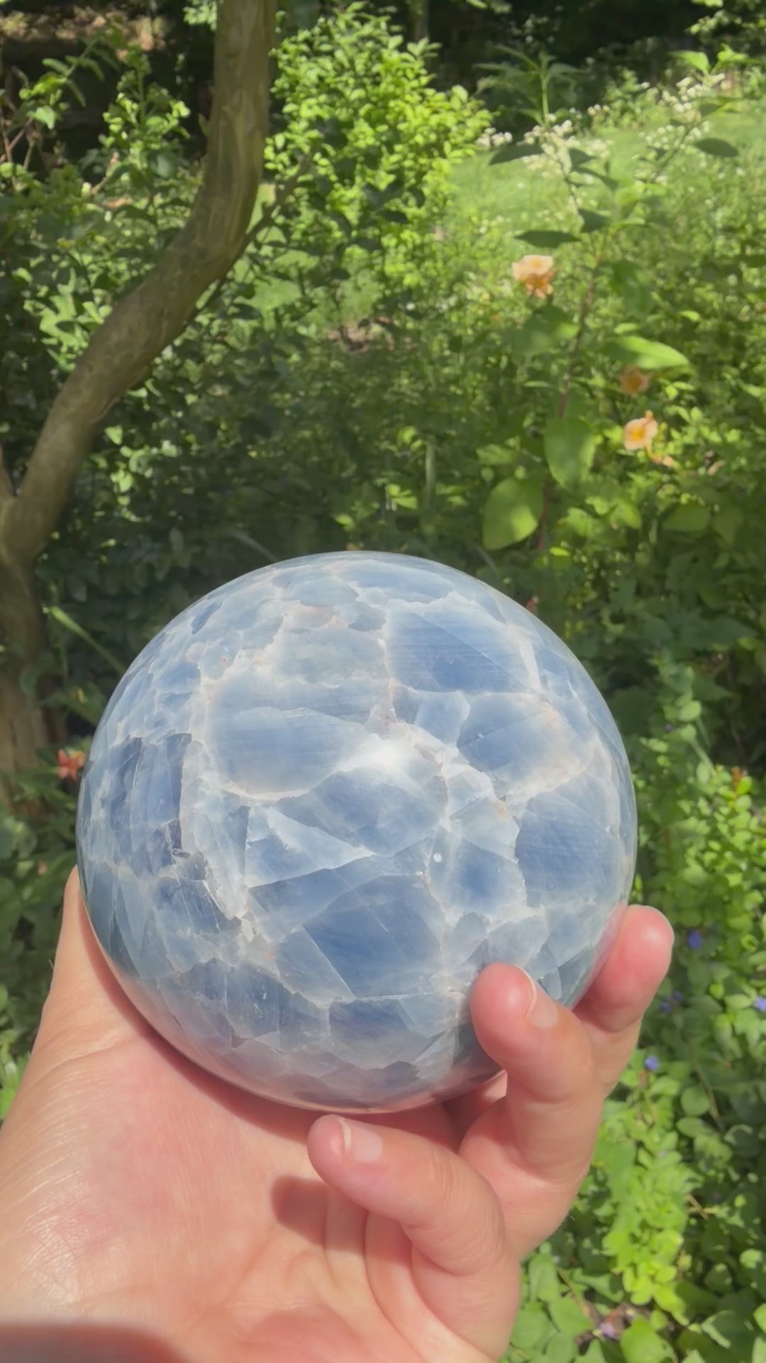 Load and play video in Gallery viewer, Blue Calcite Sphere

