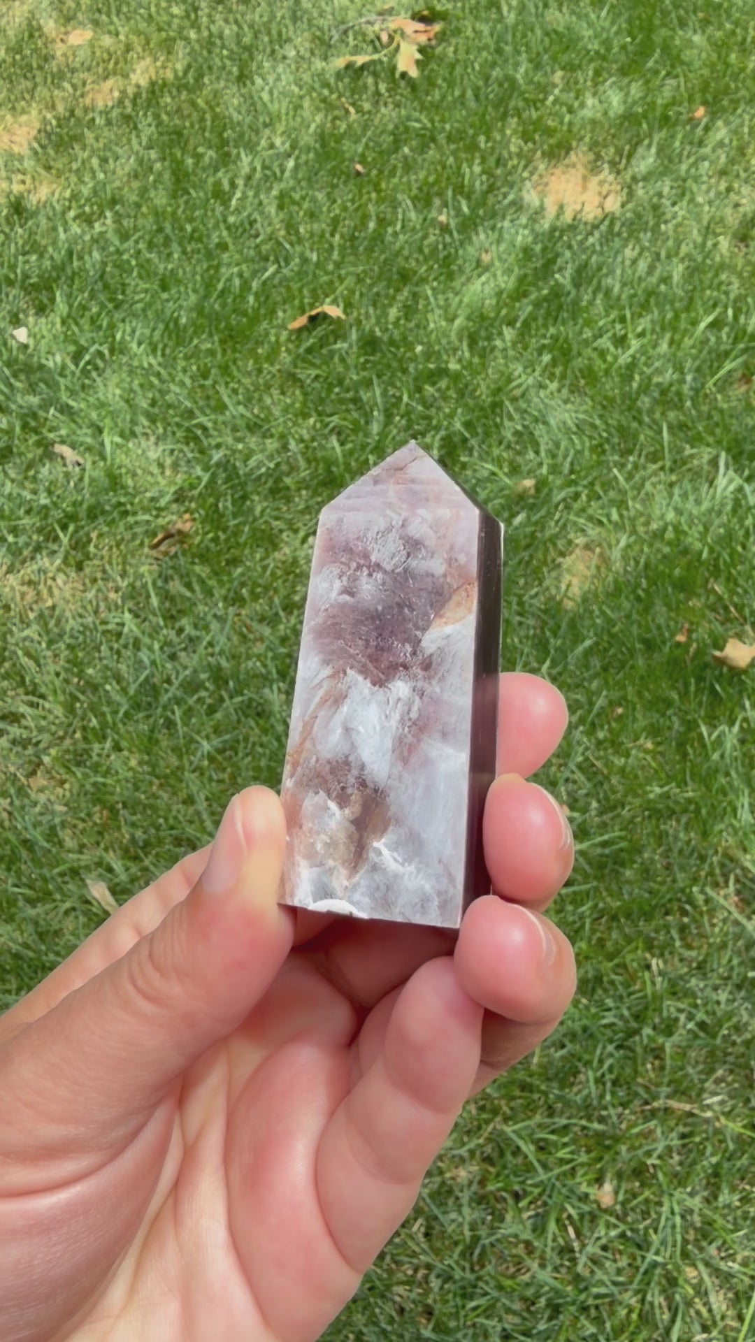 Load and play video in Gallery viewer, Lepidolite Purple Mica Obelisk
