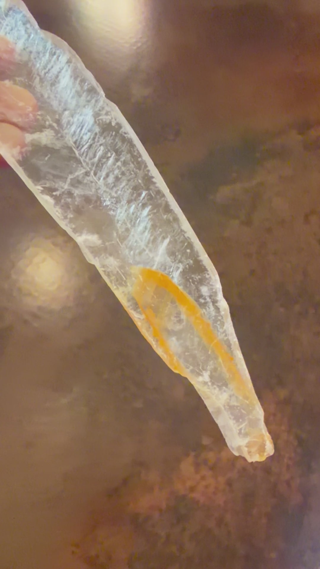 Load and play video in Gallery viewer, Natural Golden Phantom Selenite from Utah. NEW ARRIVAL!
