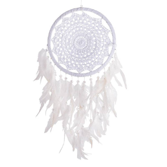 Load image into Gallery viewer, White Crochet Dreamcatcher
