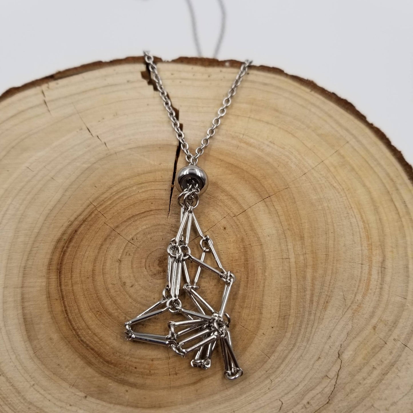 Load image into Gallery viewer, Silver Cage Interchangeable Macramé Cage Necklaces Without Stone
