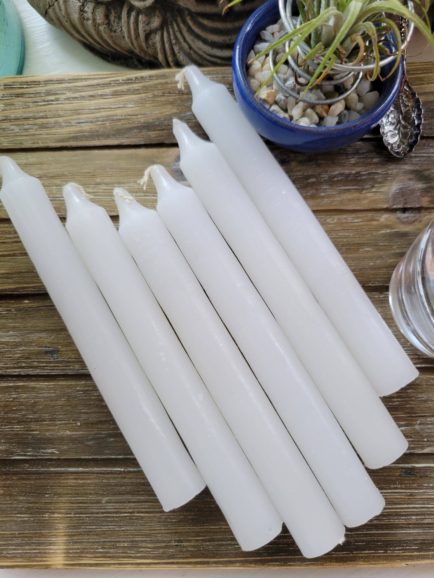 6-Inch White Taper Candles
